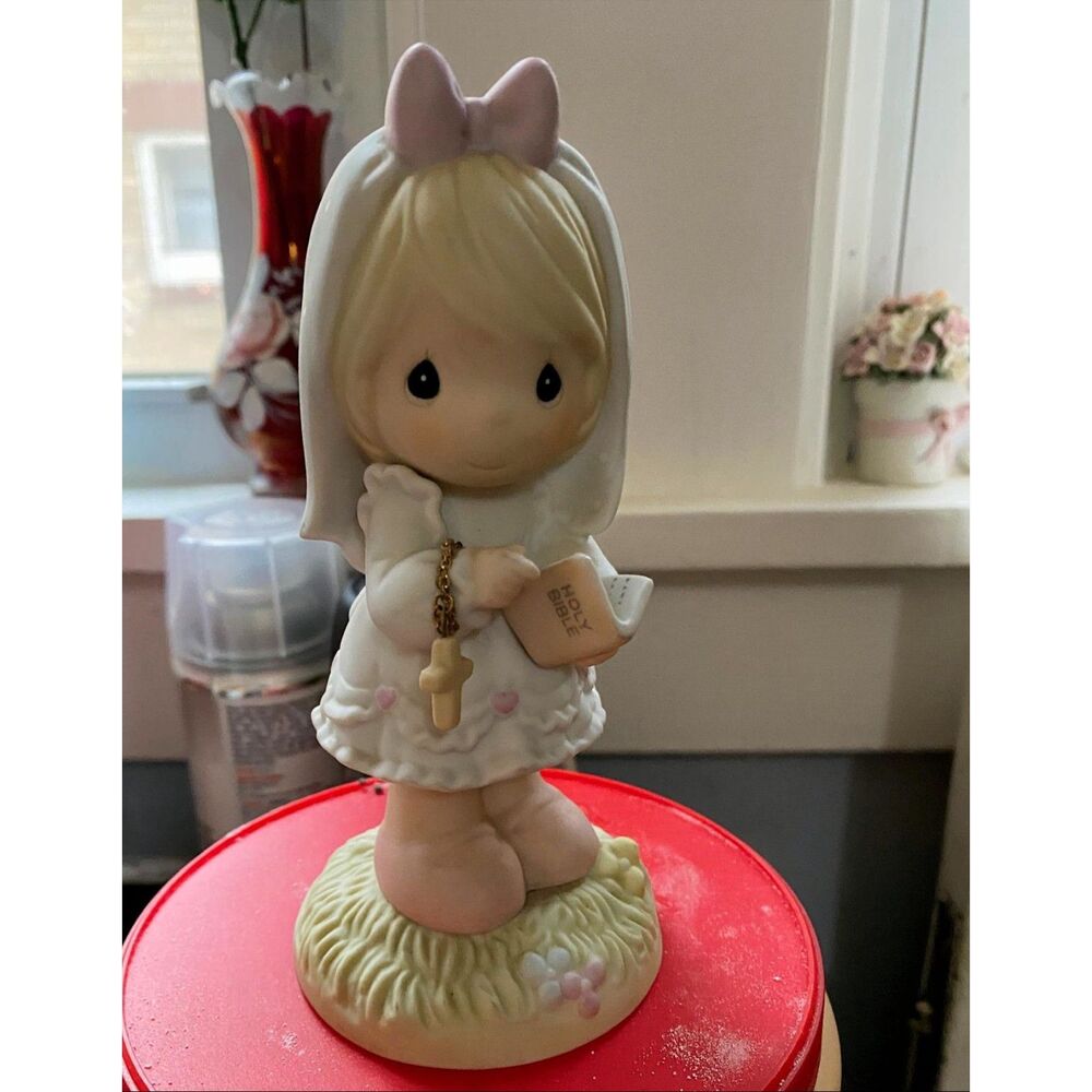 Precious Moments First Communion Girl Figurine 1989 Sam Butcher Made In Heaven